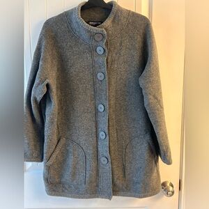 Jones New York Signature Woman Wool Blend Coat 1X Gray